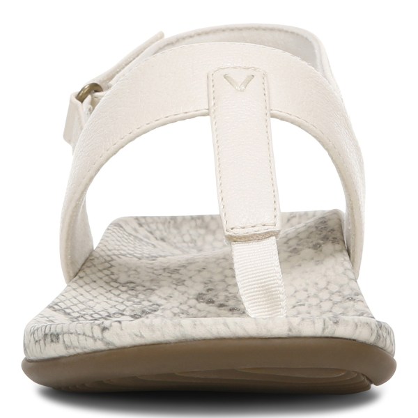 Vionic Sandals Ireland - Tala T-Strap Sandal Cream - Womens Shoes Ireland | FCLTY-5340